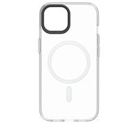 RhinoShield Coque Clear Compatible avec Magsafe pour [iPhone 15] Force magnétique supérieure, Haute Transparence et résiste au jaunissement. Personnalisable - Noir Contour objectifs Photo