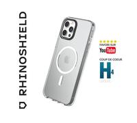 RhinoShield Coque Clear MagSafe iPhone 16 Plus — Magnétique, Anti-jaunissement, Noir personnalisable