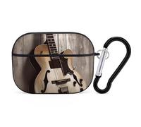 Coque rigide anti-rayures en polycarbonate avec porte-clés pour AirPod Pro 2ème/1ère coque pour homme et femme, style noir