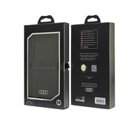 Coque rigide - AUDI - Galaxy Z Flip 6 - Cuir synthétique - Noir - Protection anti-rayures