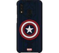 Coque Rigide Captain America Galaxy Friends Samsung pour Galaxy A40 A405 Bleu