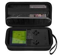 Coque rigide compatible avec la console de jeu portable de poche analogique, sac de rangement portable pour cartes de jeux vidéo, câble de charge et accessoires (boîte uniquement), Noir, Kompakt, Noir