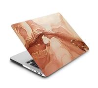Coque Rigide Compatible avec MacBook Air 13 Pouces Modèle A1466 A1369 2017 2016 2015 2014 2013 2012 2011 2010, Ultra Slim Mat Étui Plastique, Café Marbre