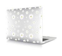 Coque Rigide Compatible avec MacBook Air 13 Pouces Modèle A1466 A1369 2017 2016 2015 2014 2013 2012 2011 2010, Ultra Slim Mat Étui Plastique, Marguerite Blanche