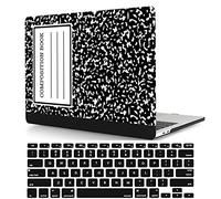 Coque Rigide Compatible avec Macbook Air 13 Pouces Modèle A2337 M1 A2179 A1932 2020 2019 2018 avec Retina Display Touch ID, Ultra Slim Étui Plastique et Housse de Clavier, Livre Noir