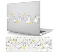 Coque Rigide Compatible avec Macbook Air 13 Pouces Modèle A2337 M1 A2179 A1932 2020 2019 2018 avec Retina Display Touch ID, Ultra Slim Étui Plastique et Housse de Clavier, Chat de Dessin animé