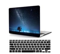 Coque Rigide Compatible avec Macbook Pro 13 Pouces Modèle A1502 A1425 2015 2014 2013 2012 avec Retina Display, Ultra Slim Mat Étui Plastique et Housse de Clavier, Ciel étoilé