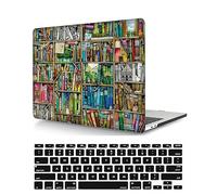 Coque Rigide Compatible avec Macbook Pro 13 Pouces Modèle A2338 M1 A2289 A2251 A2159 A1989 A1708 A1706 2020 2019 2018 2017 2016, Ultra Slim Mat Étui Plastique et Housse de Clavier, Livres