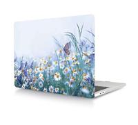 Coque Rigide Compatible avec MacBook Pro 16 Pouces Modèle A2141 2020 2019 avec Touch Bar and Touch ID, Ultra Slim Mat Étui Plastique, Fleur Sauvage