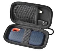 Coque Rigide Compatible avec SanDisk 500 Go/250 Go/1 to/2 to/4 to Extreme SSD - SDSSDE60-500G-G25, Convient également pour Sandisk Pro, Full Black