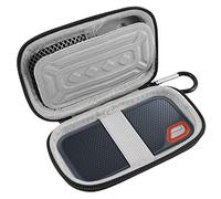 Coque Rigide Compatible avec SanDisk 500 Go/250 Go/1 to/2 to Extreme Portable SSD - SDSSDE60-500G-G25, ne Convient Pas pour Sandisk Pro (Noir) - Bleu