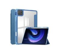 Coque rigide,Coque portefeuille pour Xiaomi Pad 6 Pro,Xiaomi Pad 6 imoshion Trifold Hardcase Bookcase transparante rand Bleu foncé G