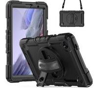 Coque rigide,Coque pour Samsung Galaxy Tab A7 Lite Accezz Rugged Backcover Shoulder Strap Noir G