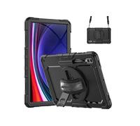 Coque rigide,Coque pour Samsung Galaxy Tab S9 Ultra,Samsung Galaxy Tab S10 Ultra Rugged Backcover Shoulder Strap