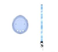 Coque rigide de protection en polycarbonate avec cordon pour appareil Tamagotchi Paradise - Couverture complète contre les chutes et les rayures - Accessoire de jeu élégant - Bleu clair