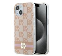 Coque rigide DKNY IML MagSafe rose 6,1" pour iPhone 15