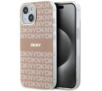 Étui DKNY Mono Stripe IML MagSafe pour iPhone 14, rose