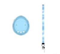 Coque rigide élégante en polycarbonate avec cordon pour appareil Tamagotchi Paradise - Accessoire de jeu transparent pour filles et garçons (bleu transparent)