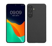 kalibri Coque Compatible avec Samsung Galaxy S24 - Coque étui de Protection téléphone en aramide - Noir Mat