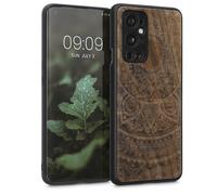 kwmobile Housse Compatible avec OnePlus 9 Pro Coque - Étui de Protection Rigide Antichoc avec Cadre en TPU - Brun foncé
