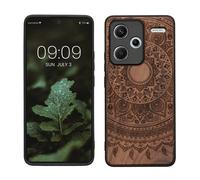 kwmobile Housse Compatible avec Xiaomi Redmi Note 13 Pro+ 5G / Redmi Note 13 Pro Plus 5G Coque - Étui de Protection Rigide Antichoc avec Cadre en TPU - Brun foncé