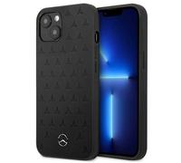 Coque rigide en cuir noir Mercedes pour iPhone 13 mini