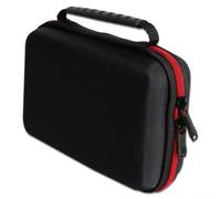Coque rigide en EVA pour Nintendo 3DS XL, sac de rangement étanche et résistant aux chocs avec 8 emplacements pour cartes de jeu, poche en maille pour câbles (rouge)
