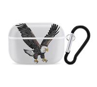 Coque rigide en polycarbonate avec anneau porte-clés pour AirPods Pro 2ème génération pour homme et femme, ouverture facile, style blanc