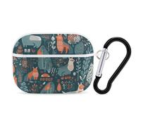 Coque rigide en polycarbonate avec anneau porte-clés pour AirPods Pro 2ème génération pour hommes et femmes, ouverture facile, protection complète contre les chutes, style blanc