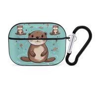Coque rigide en polycarbonate pour AirPods Pro de 2e génération avec anneau porte-clés pour AirPods Pro 2ème génération pour homme et femme, ouverture facile, style noir