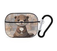 Coque rigide en polycarbonate pour AirPods Pro de 2e génération avec anneau porte-clés pour AirPods Pro 2ème génération pour homme et femme, ouverture facile, style noir