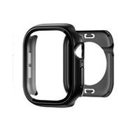 Coque rigide en polycarbonate pour Apple Watch, protection intégrale de l'écran avec film protecteur en verre trempé haute transparence pour