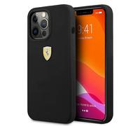 Coque rigide en silicone noir Ferrari pour iPhone 13