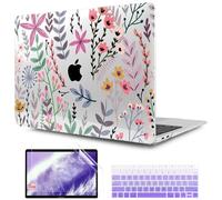 Coque Rigide et Protection d'écran pour MacBook Air 13" 2018 modèle A1932 avec écran Retina Tiny Flower