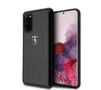 Coque rigide Ferrari Carbon Heritage Black pour Samsung Galaxy S20