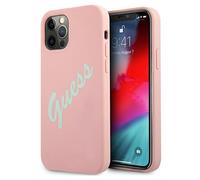 Coque rigide Guess en silicone rose vintage pour iPhone 12 Pro Max