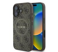 Coque rigide Guess MagSafe marron pour iPhone 16 Plus