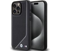 Coque Rigide Hardcase iPhone 15 Pro Max BMW MagSafe Noir Logo Métal