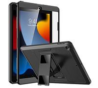 Coque Rigide Hybride résistante aux Chocs avec Protection d'écran intégrée MoKo pour Apple iPad 7ème génération 2019 Noir