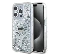 Coque Rigide - Karl Lagerfeld - Liquid Glitter Karl Head - Magsafe - Iphone 15 Pro 6.1" - Transparent