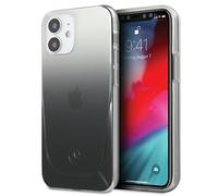 Coque rigide Mercedes pour iPhone 12 mini, transparente, noire