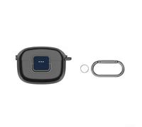 Coque rigide portable alternative pour JBL Tune Buds 2 - Coque antichoc en TPU avec couvercle verrouillable et mousqueton (noir)