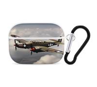 Coque rigide pour Airpod Pro de la Seconde Guerre mondiale, coque de protection complète contre les chutes avec porte-clés, compatible avec AirPod Pro 2e/1ère génération, LED avant visible, blanc