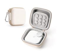 Coque rigide pour enregistreur vocal Soundcore Work by Anker AI, boîte de rangement de protection portable pour Soundcore Work AI Note Taker avec mousqueton amovible, mini antichoc et étanche (beige)