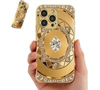 Coque Rigide pour iPhone à Motif Boussole Dorée - Ultra-Fine, Anti-Chute et Résistante aux Chocs - Design Luxueux à Couverture Intégrale - Pour iPhone 17/16/15/14/13/12/11 Pro Max (16 Pro Max)