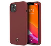 Coque rigide rouge Mercedes Silicone Line pour iPhone 13