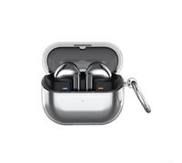 Coque rigide transparente pour Samsung Galaxy Buds 3/3 Pro - Anti-chute - Avec verrou de sécurité - Anti-jaunissement - 6,9 x 5,4 cm - Noir