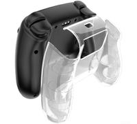 Coque rigide transparente pour Steam Controller 2 - Coque transparente antichoc avec texture antidérapante - Protection PC - Poignée de jeu ergonomique - Défense d'utilisation quotidienne - Découpes