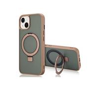 Accezz Coque Ring Stand avec MagSafe pour Apple iPhone 13 - Marron