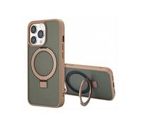 Accezz Coque Ring Stand avec MagSafe pour Apple iPhone 13 Pro - Marron